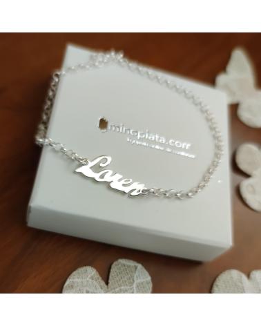 MINOPLATA TOBILLERA PERSONALIZADA EN PLATA DE LEY