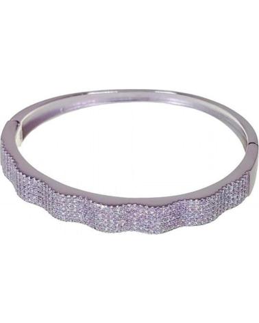 MINOPLATA PULSERA BRAZALETE DE FIESTA EN PLATA RODIADA CON CIRCONITAS