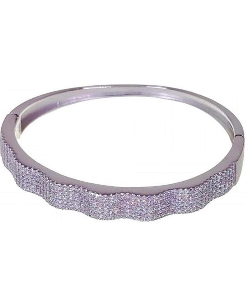 MINOPLATA PULSERA BRAZALETE DE FIESTA EN PLATA RODIADA CON CIRCONITAS