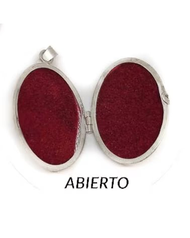 MINOPLATA MEDALHÃO OVAL EM PRATA DE LEI GRAVADA 23 X 31 MM