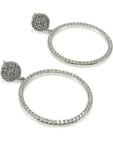MINOPLATA PENDIENTES DE ARO EN PLATA RODIADA CON CIRCONITAS