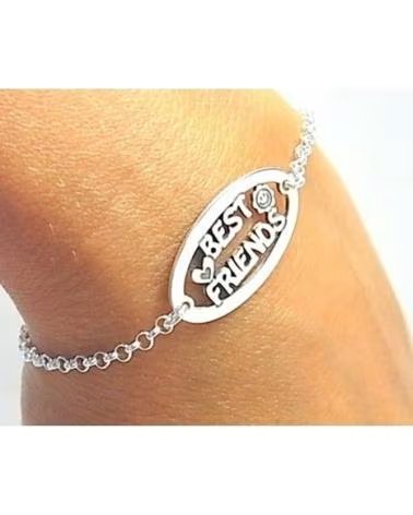 MINOPLATA PULSERA DE PLATA BEST FRIENDS IDEAL PARA REGALO