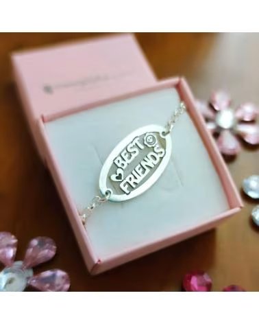 MINOPLATA PULSERA DE PLATA BEST FRIENDS IDEAL PARA REGALO
