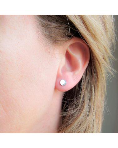 MINOPLATA PENDIENTES EN PLATA CON CRISTAL SWAROVSKI BLANCO 5 MM