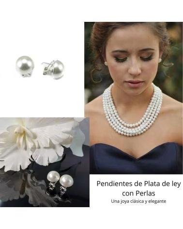 MINOPLATA BOUCLES D´OREILLES DEMI-PERLE 16 MM AVEC FERMOIR OMÉGA EN ARGENT STERLING
