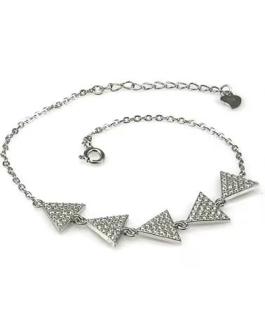 MINOPLATA PULSERA DE TRIÁNGULOS EN PLATA RODIADA CON CIRCONITAS