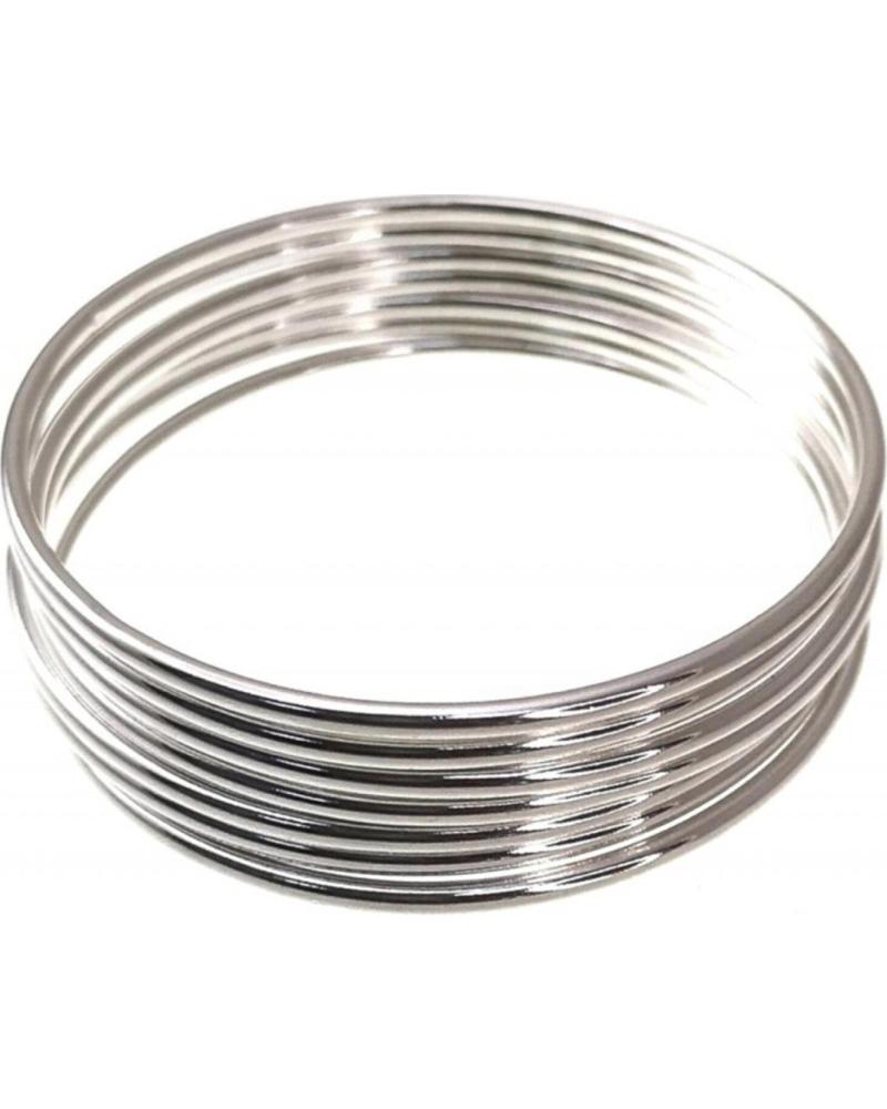 MINOPLATA PULSERA SEMANARIO MACIZA REDONDA EN PLATA DE LEY 2MM 70MM