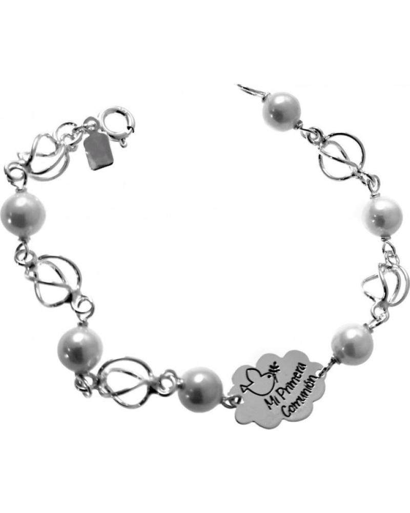 MINOPLATA PULSERA PRIMERA COMUNIÓN NUBE DE PLATA DE LEY Y PERLAS