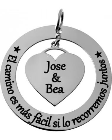 MINOPLATA COLGANTE CORAZÓN PERSONALIZADO EN PLATA DE LEY