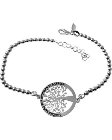 MINOPLATA PULSERA GRACIAS SENO ARBOL DE LA VIDA DE PLATA DE LEY