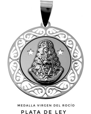 MINOPLATA MEDALLA CALADA DE PLATA DE LEY VIRGEN DEL ROCÍO