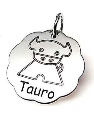 MINOPLATA COLGANTE SIGNO DEL ZODIACO TAURO EN PLATA DE LEY