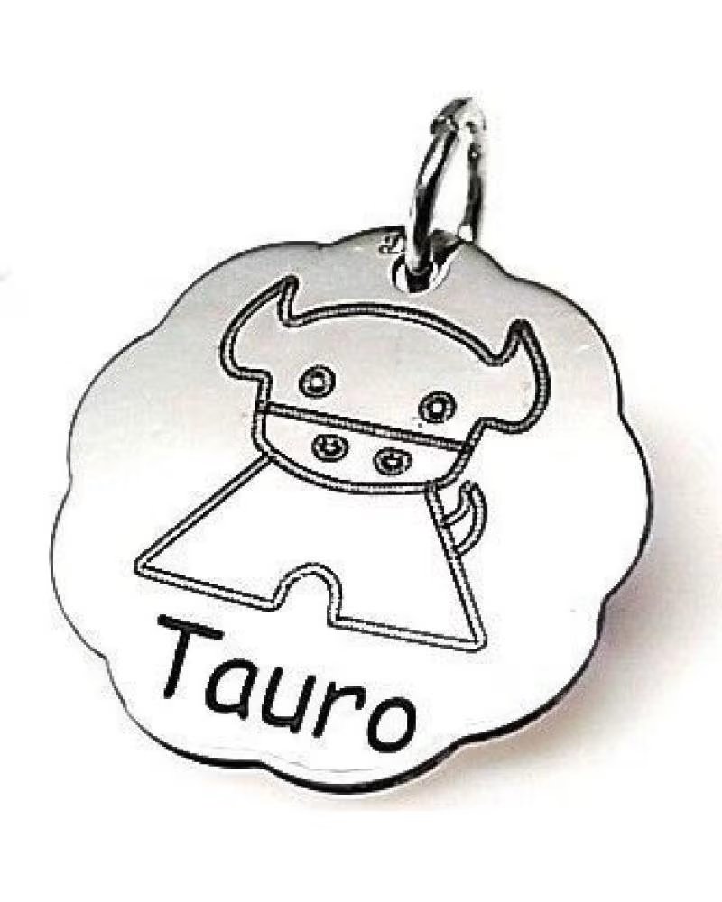 MINOPLATA COLGANTE SIGNO DEL ZODIACO TAURO EN PLATA DE LEY
