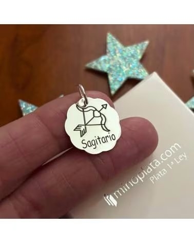 MINOPLATA COLGANTE SIGNO ZODIACO SAGITARIO EN PLATA DE LEY