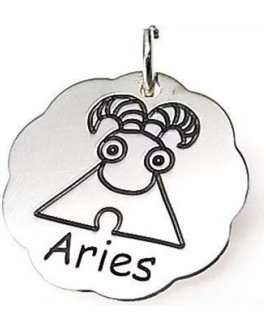 MINOPLATA COLGANTE HORÓSCOPO ARIES EN PLATA DE LEY