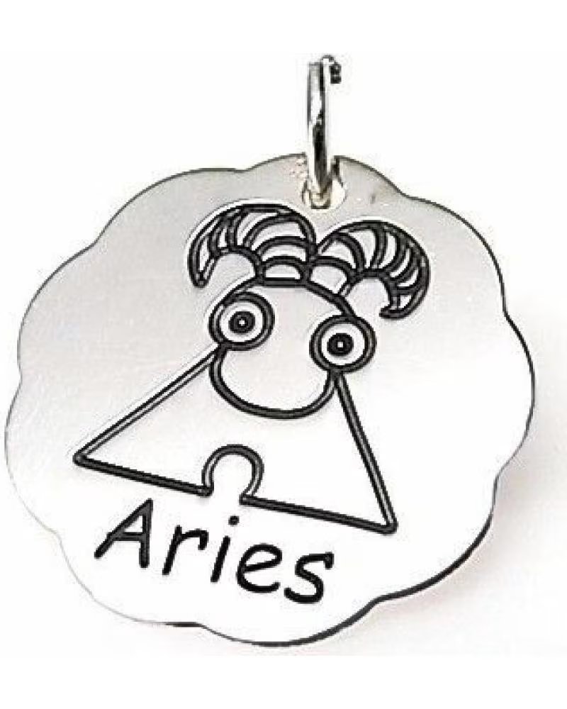 MINOPLATA COLGANTE HORÓSCOPO ARIES EN PLATA DE LEY