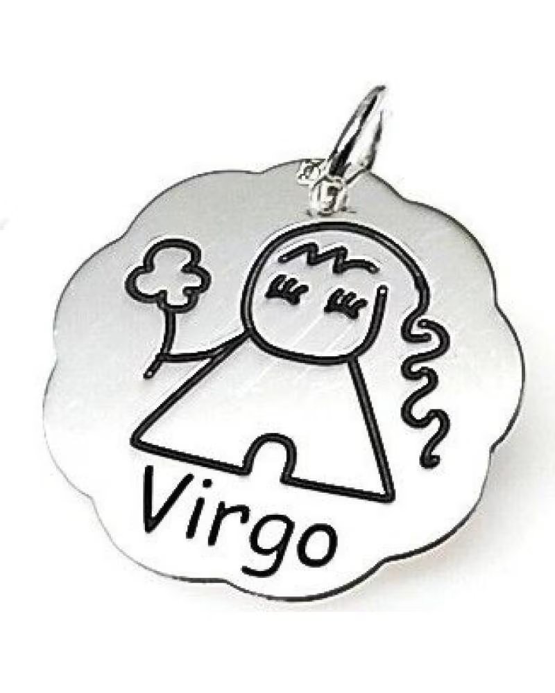 MINOPLATA COLGANTE HORÓSCOPO VIRGO EN PLATA DE LEY