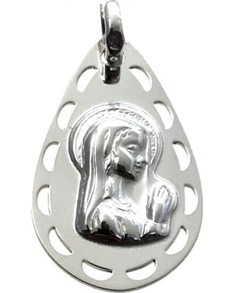 MINOPLATA MEDALLA DE PLATA DE LEY PARA COMUNION CON LA VIRGEN NINA