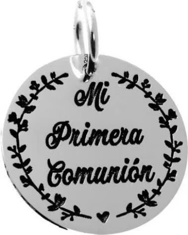 MINOPLATA COLGANTE MI PRIMERA COMUNION DE PLATA DE LEY 18 MM
