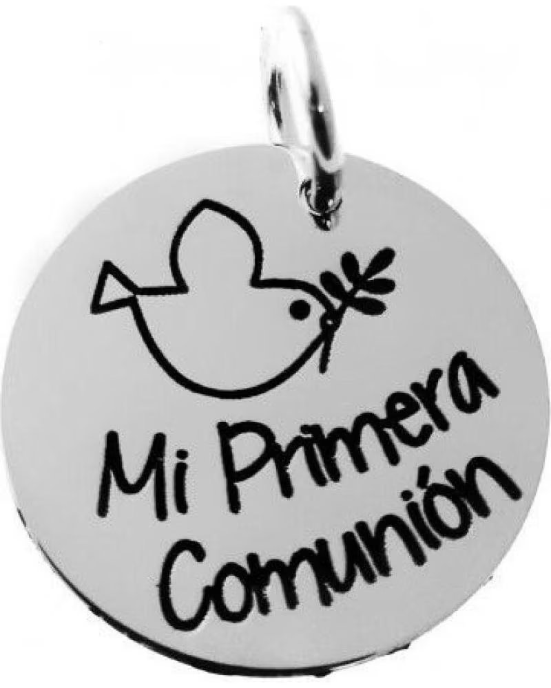 MINOPLATA COLGANTE DE PLATA PRIMERA COMUNION PALOMA DE LA PAZ