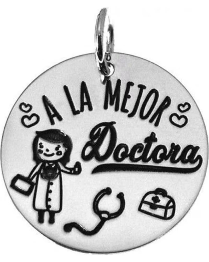 MINOPLATA COLGANTE PROFESION DOCTORA DE PLATA DE LEY 21 MM