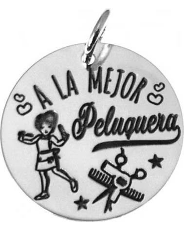 MINOPLATA COLGANTE DE PLATA DE LEY A LA MEJOR PELUQUERA 21 MM
