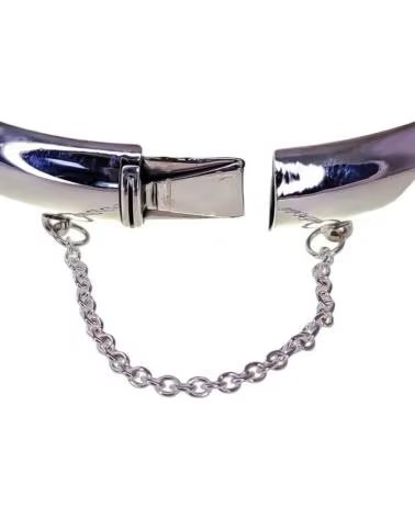 MINOPLATA PULSERA MEDIA CANA DE PLATA DE LEY LISA 9 MM Y 60 MM DIAMETR