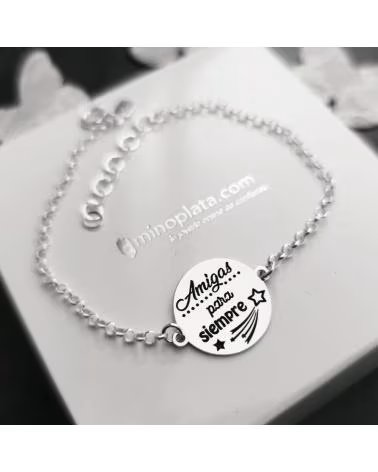 MINOPLATA PULSERA DE PLATA AMIGAS PARA SIEMPRE ESTRELLAS