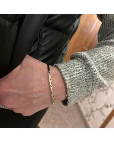 MINOPLATA PULSERA ARO SEMANARIO TALLADO DE PLATA DE LEY RODIADA 3 - 65