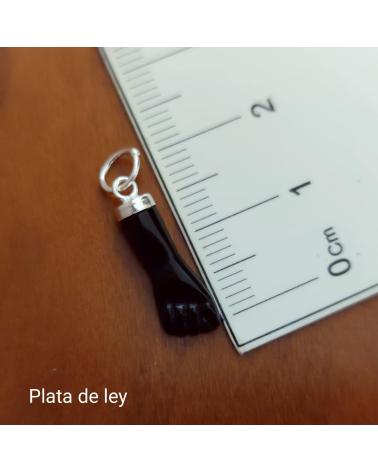 MINOPLATA COLGANTE HIGA PUNO NEGRO EN PLATA DE LEY