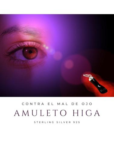 MINOPLATA COLGANTE HIGA PUNO NEGRO EN PLATA DE LEY