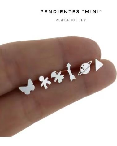 MINOPLATA PENDIENTE MINI EN PLATA DE LEY VARIOS DISENOS UNIDAD