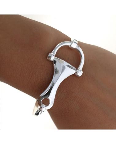 MINOPLATA PULSERA BRAZALETE ESTRIBO DE PLATA DE LEY