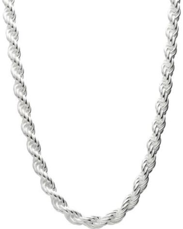 MINOPLATA COLLAR SALOMONICO DE PLATA DE LEY MACIZA 60 CM Y 5 MM GROSOR