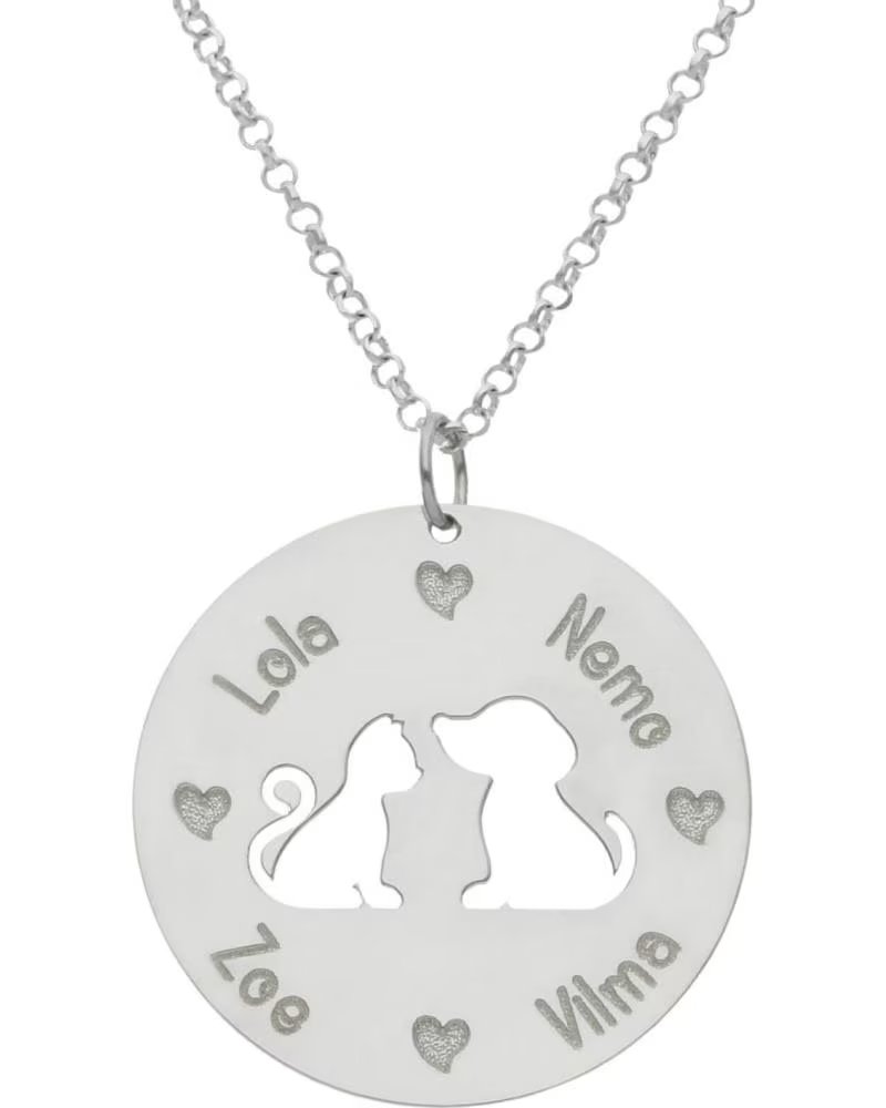 MINOPLATA GARGANTILLA MASCOTAS DE PLATA DE LEY PERSONALIZADA CON NOMBR