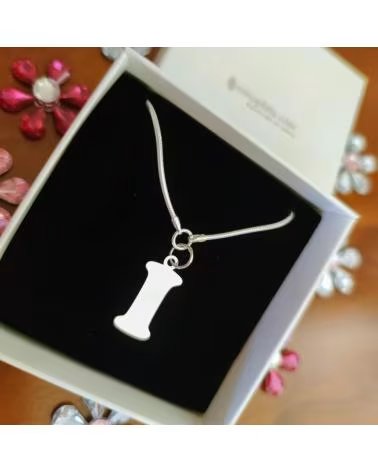 MINOPLATA GARGANTILLA INICIAL PERSONALIZADA DE PLATA DEL LEY