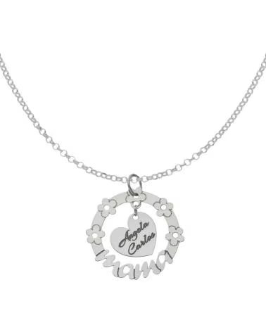 MINOPLATA GARGANTILLA MAMA FLORES CORAZON PERSONALIZADA CON NOMBRES