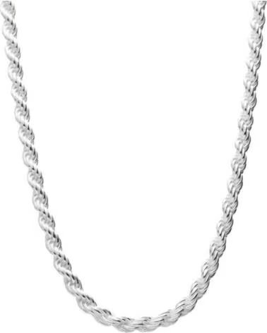 MINOPLATA CORDON SALOMONICO DE PLATA DE LEY MACIZA 4 MM GROSOR Y 45 CM