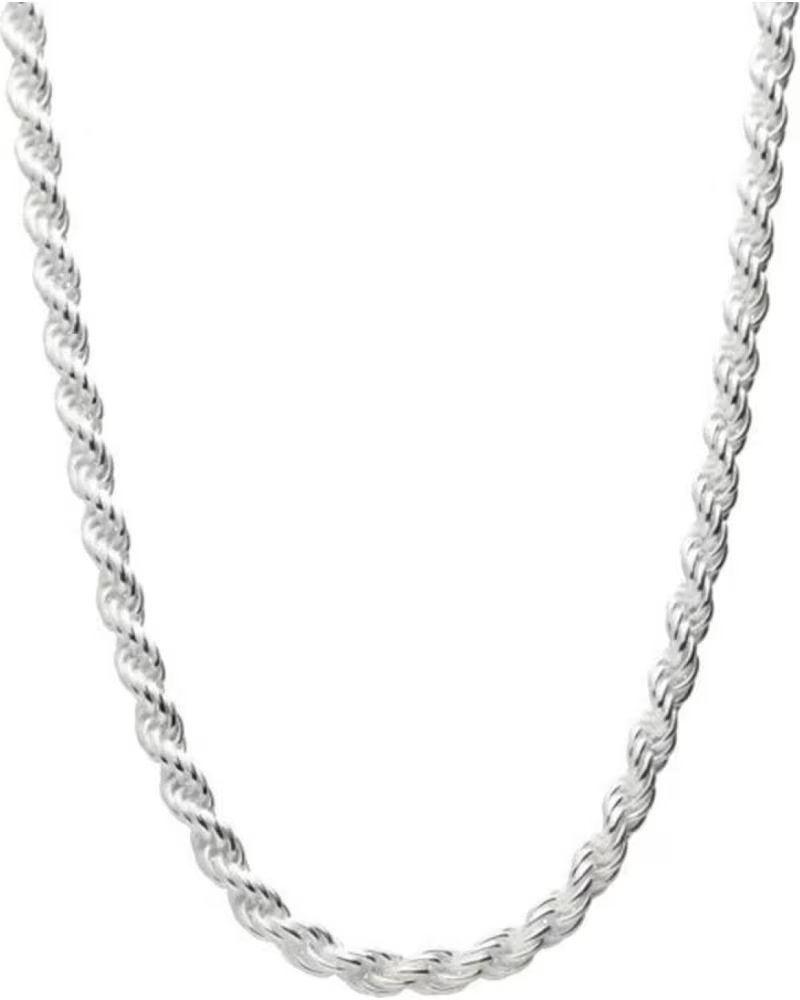 MINOPLATA CORDON SALOMONICO DE PLATA DE LEY MACIZA 4 MM GROSOR Y 45 CM