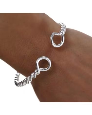 MINOPLATA PULSERA TONISA RELIADA ASAS DE PLATA DE LEY PARA MUJER
