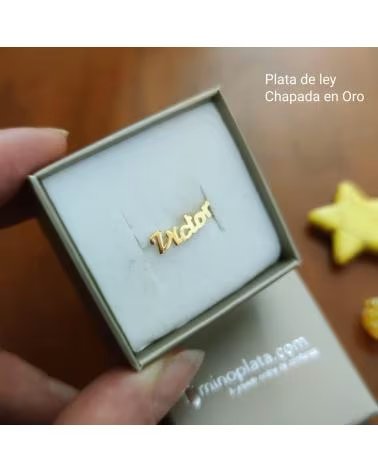 MINOPLATA PENDIENTE SUELTO 1 NOMBRE PERSONALIZADO PLATA DE LEY CHAPADA