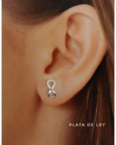 MINOPLATA PENDIENTES INFINITO DE PLATA DE LEY