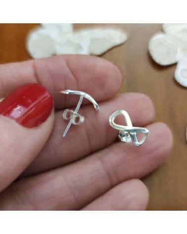MINOPLATA PENDIENTES INFINITO DE PLATA DE LEY