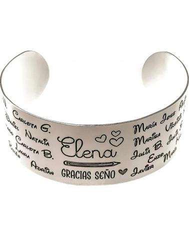 MINOPLATA BRAZALETE SENO DE PLATA DE LEY PERSONALIZADO CON NOMBRES 25