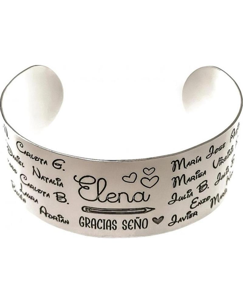 MINOPLATA BRAZALETE SENO DE PLATA DE LEY PERSONALIZADO CON NOMBRES 25