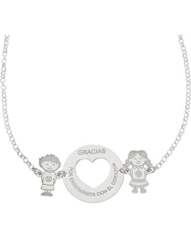 MINOPLATA GARGANTILLA NINOS CORAZON CON MENSAJE PERSONALIZADO PLATA DE