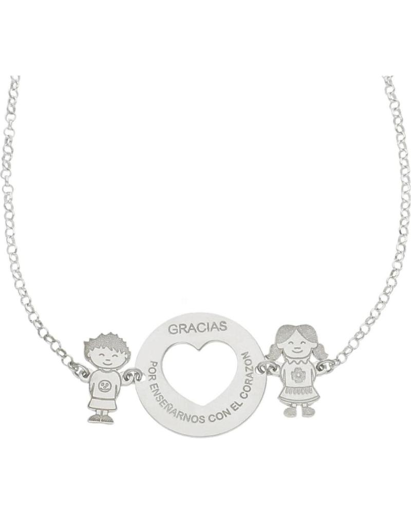 MINOPLATA GARGANTILLA NINOS CORAZON CON MENSAJE PERSONALIZADO PLATA DE