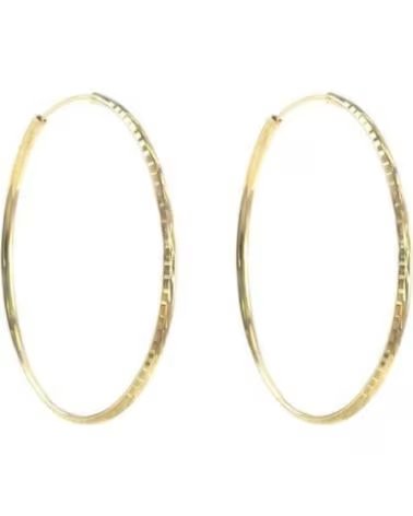 MINOPLATA PENDIENTES AROS TALLADOS EN PLATA DE LEY DORADA 50 MM