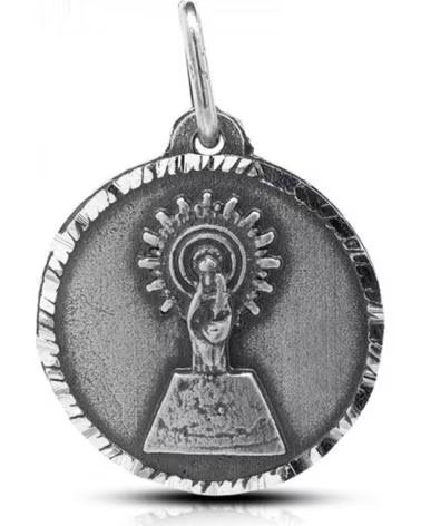 MINOPLATA MEDALLA VIRGEN DEL PILAR 20 MM DE PLATA DE LEY ENVEJECIDA