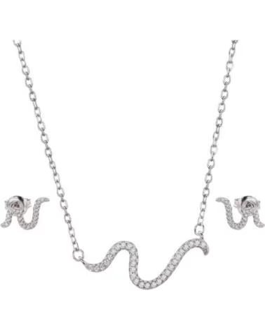 MINOPLATA JUEGO PENDIENTES Y COLLAR FIGURA DE PLATA RODIADA Y CIRCONIT